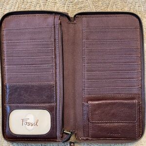 Fossil Dark Brown Leather Men's Wallet
